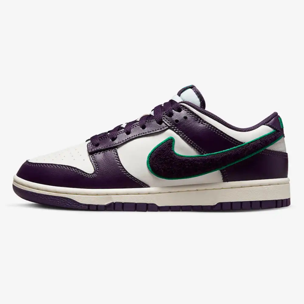 Nike Dunk Low Chenille Swoosh Sail Grand Purple