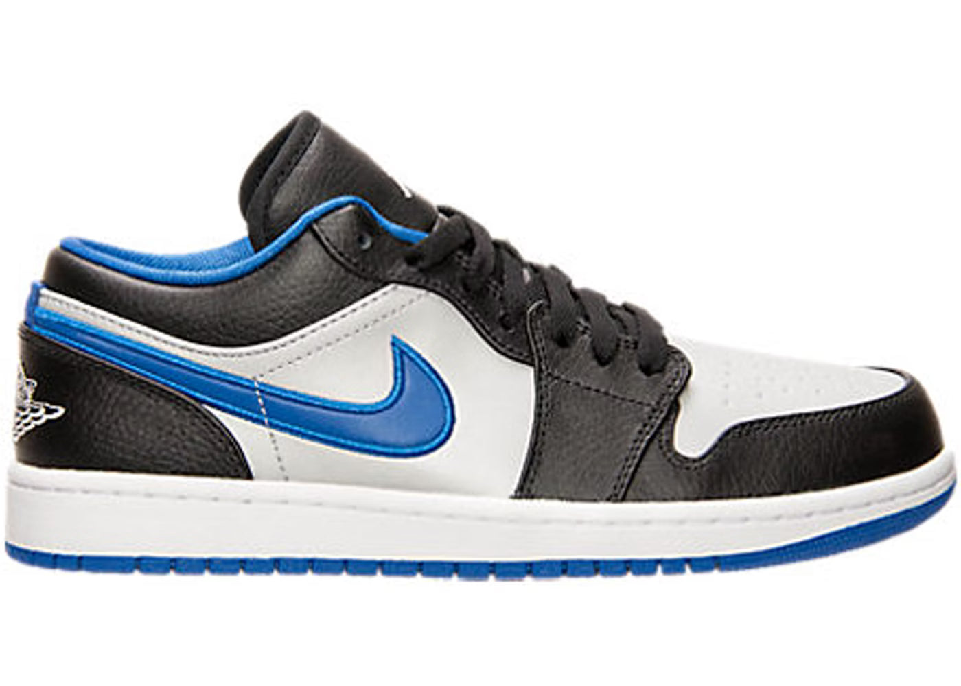 Air Jordan 1 Low Black White Game Royal Platinum