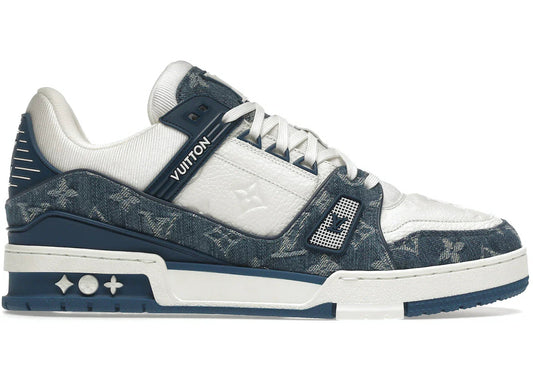 Louis Vuitton Trainer Low Azul e Branco